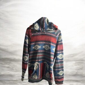 Brooklyn Cloth Red and Blue Patterned Sweater
